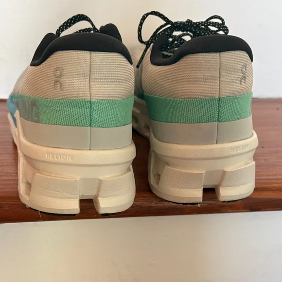 On Running Athletic Shoes in White and Blue - Picture 3 of 5